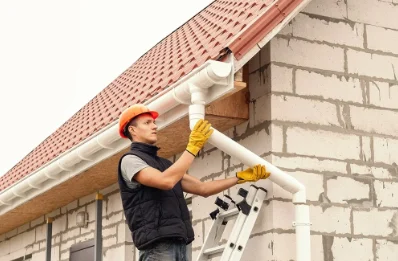 Pose et remplacement de gouttières au Dézert